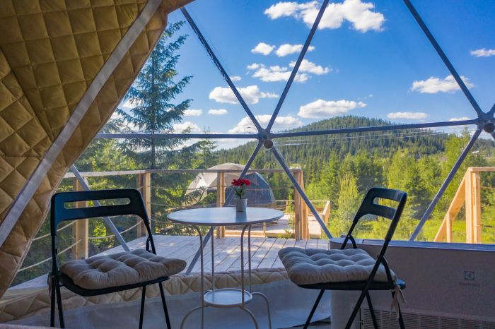 Купольный отель c панорамой Уральских гор LADAGLAMP