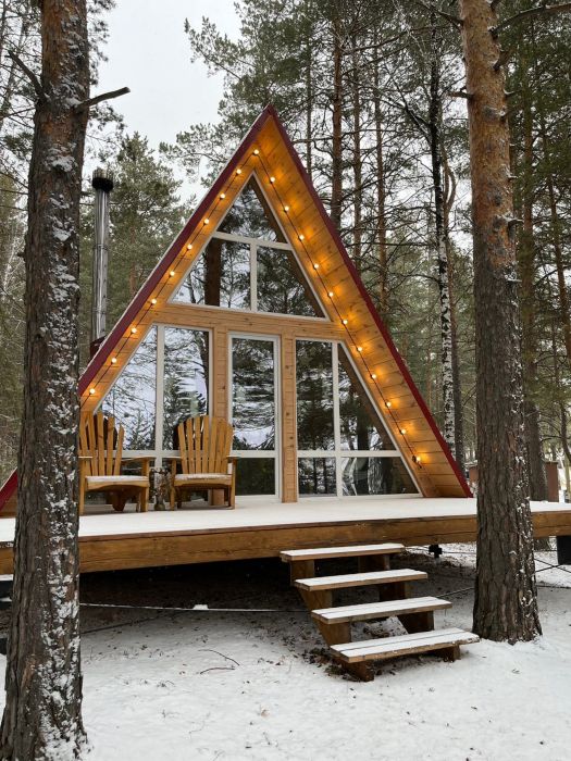 Домики A-FRAME "Две реки"